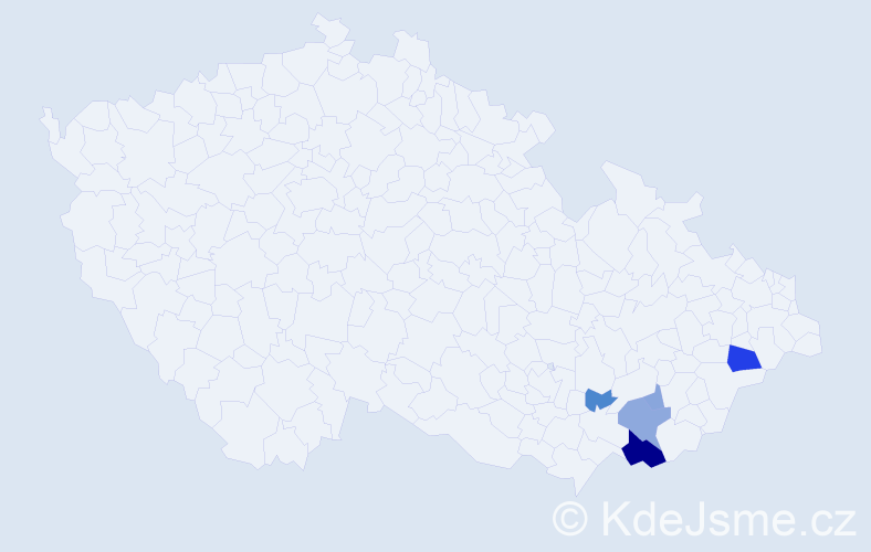 Příjmení: 'Kukuliš', počet výskytů 12 v celé ČR