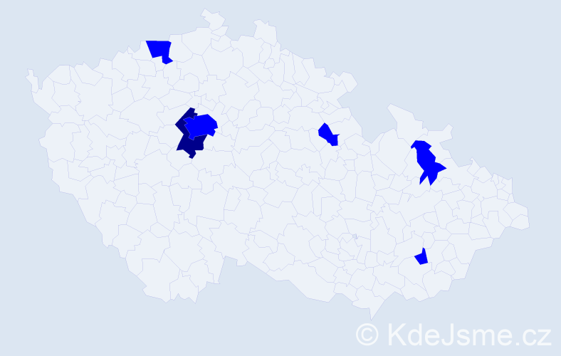 Příjmení: 'Bosch', počet výskytů 7 v celé ČR