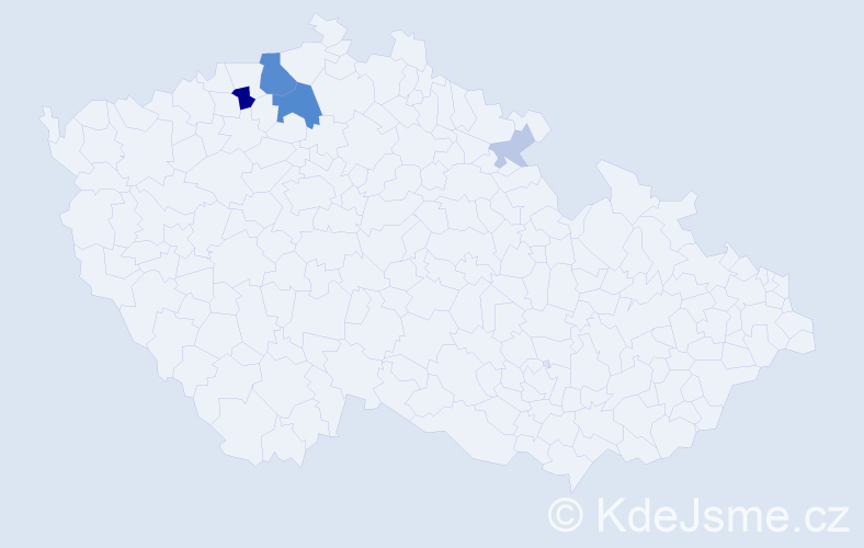 Příjmení: 'Čisar', počet výskytů 14 v celé ČR