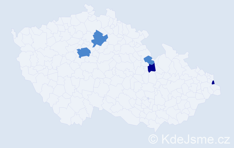 Příjmení: 'Ślusarczyk', počet výskytů 9 v celé ČR