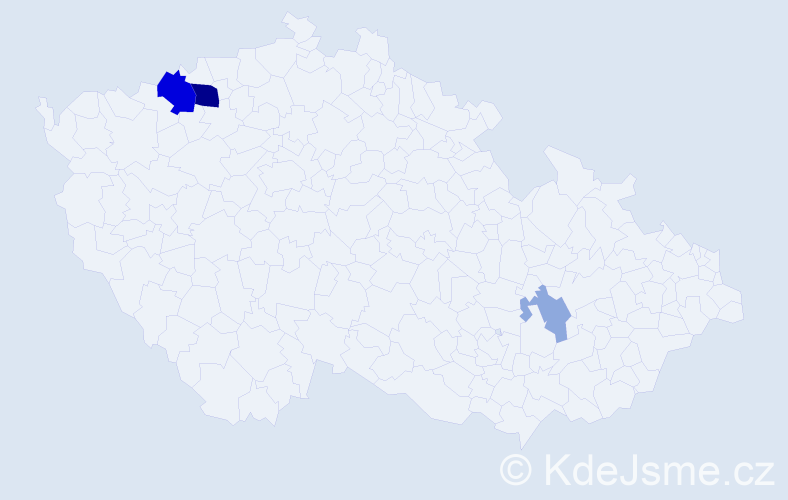 Příjmení: 'Honska', počet výskytů 14 v celé ČR