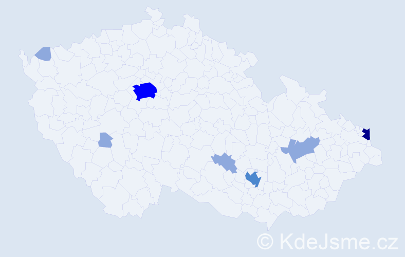 Příjmení: 'Eberová', počet výskytů 15 v celé ČR