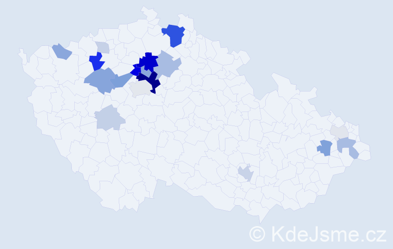 Příjmení: 'Rotková', počet výskytů 58 v celé ČR