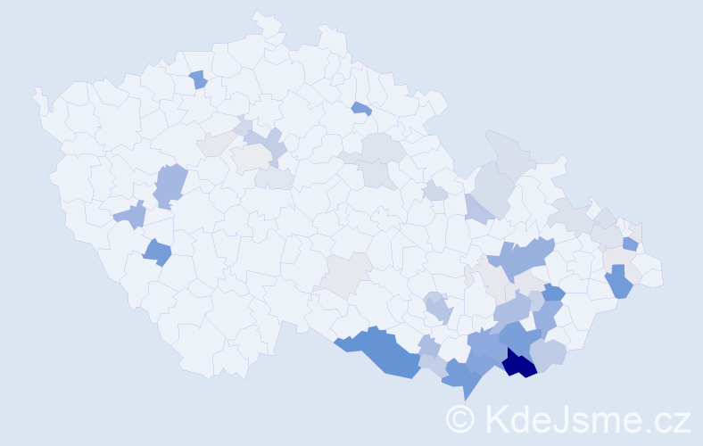 Příjmení: 'Režňák', počet výskytů 183 v celé ČR
