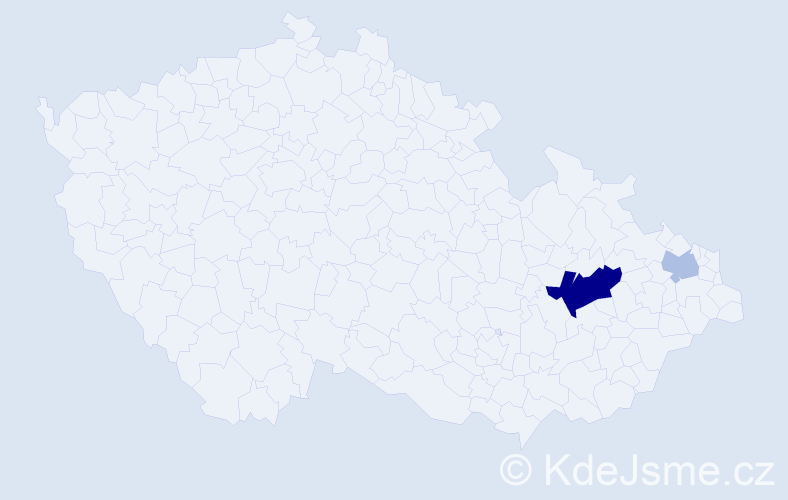 Příjmení: 'Davydovová', počet výskytů 5 v celé ČR