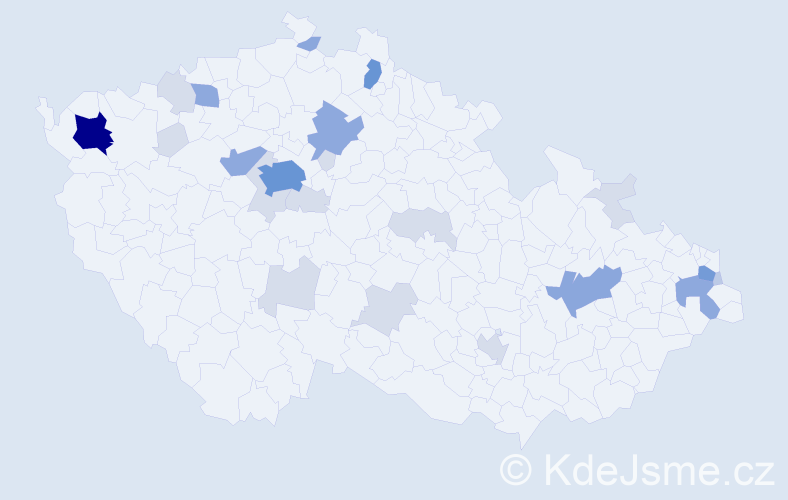 Příjmení: 'Hajdu', počet výskytů 71 v celé ČR