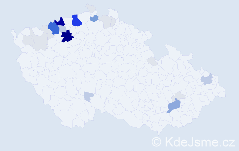 Příjmení: 'Sinu', počet výskytů 131 v celé ČR