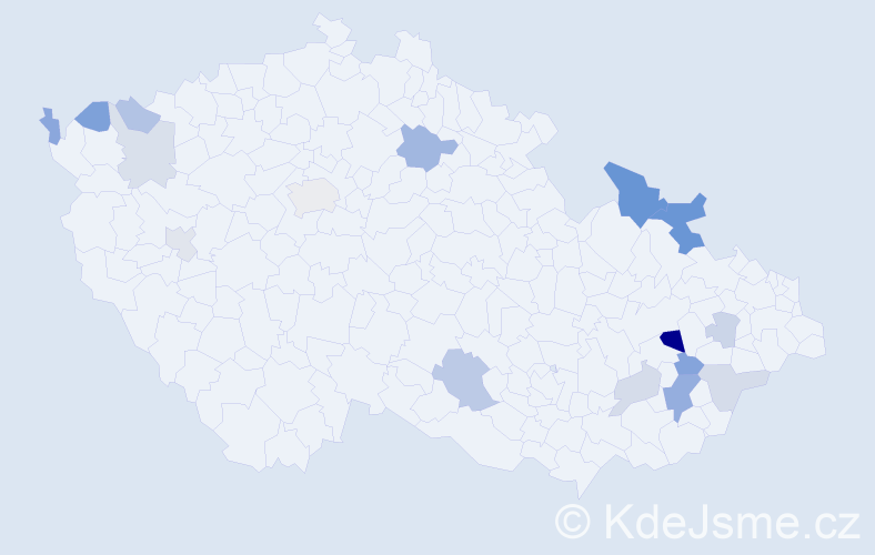 Příjmení: 'Ordáňová', počet výskytů 31 v celé ČR