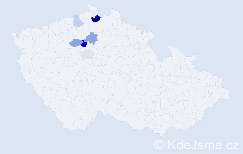 Příjmení: 'Kantorovský', počet výskytů 12 v celé ČR