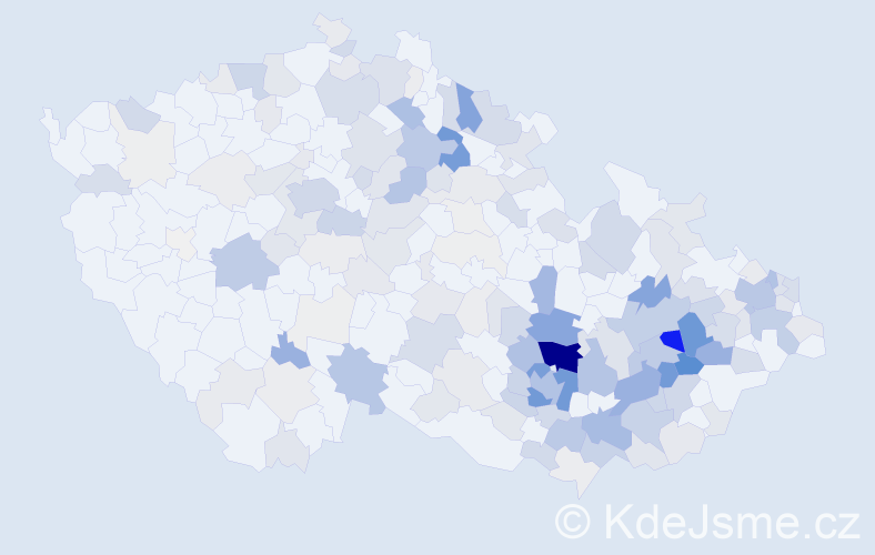 Příjmení: 'Sehnal', počet výskytů 781 v celé ČR