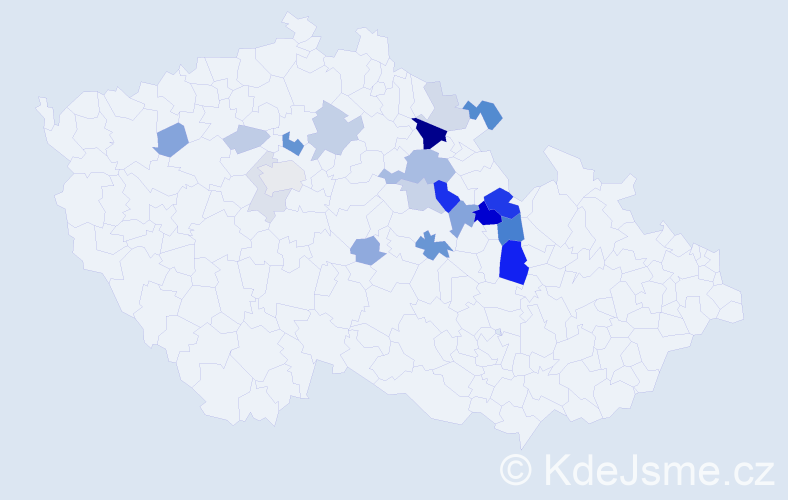 Příjmení: 'Leierová', počet výskytů 54 v celé ČR