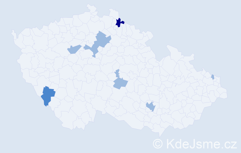 Příjmení: 'Kutak', počet výskytů 12 v celé ČR