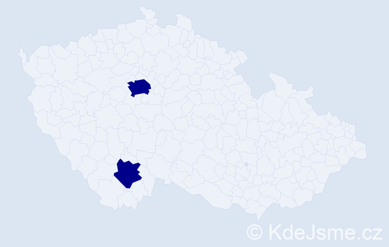 Příjmení: 'Kolban', počet výskytů 4 v celé ČR
