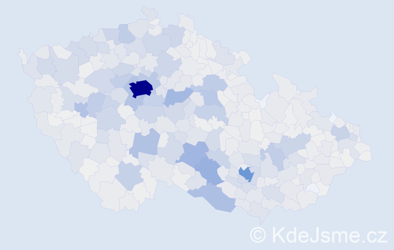 Příjmení: 'Kratochvíl', počet výskytů 7008 v celé ČR