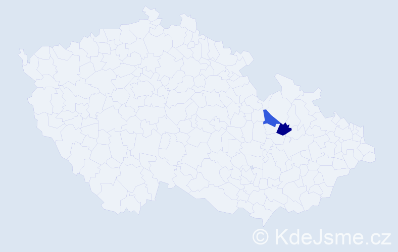 Příjmení: 'Monseová', počet výskytů 8 v celé ČR