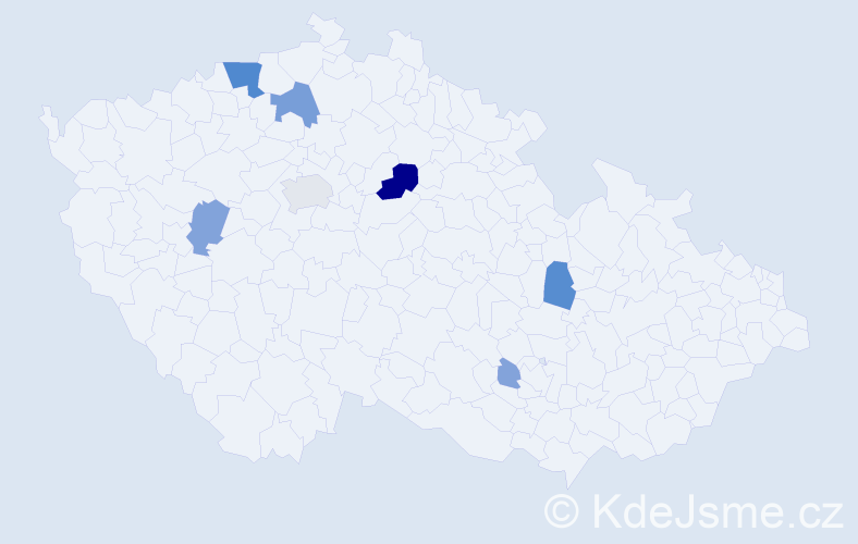 Příjmení: 'Haslinger', počet výskytů 23 v celé ČR