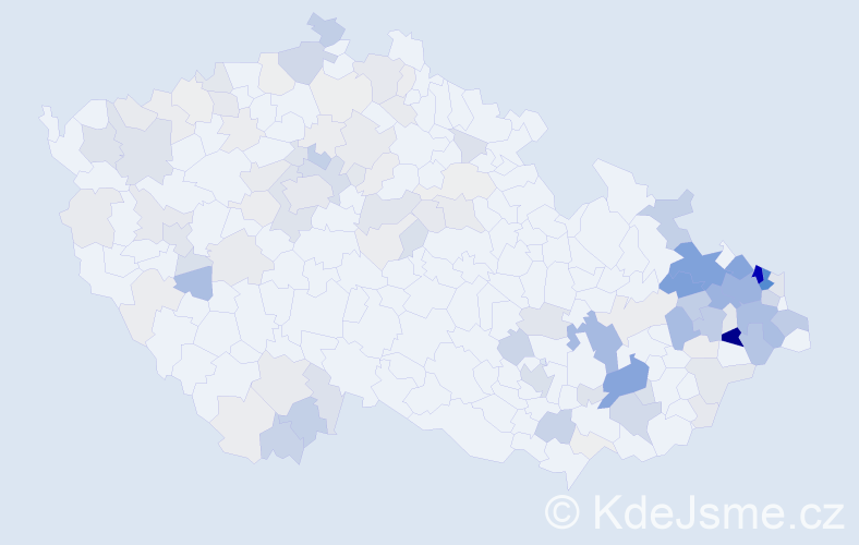 Příjmení: 'Adamčík', počet výskytů 582 v celé ČR