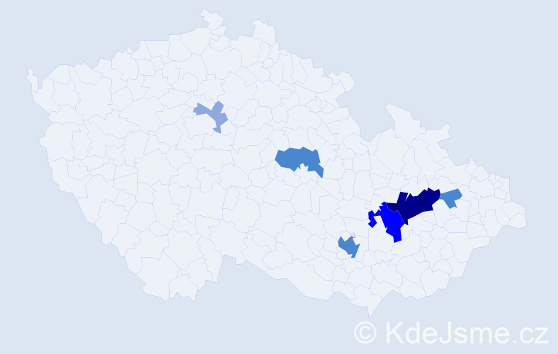 Příjmení: 'Reichstädterová', počet výskytů 16 v celé ČR