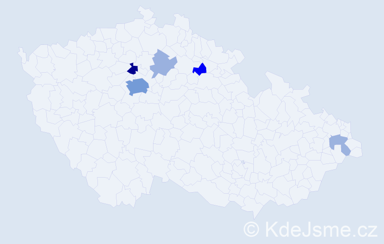 Příjmení: 'Timofeeva', počet výskytů 19 v celé ČR