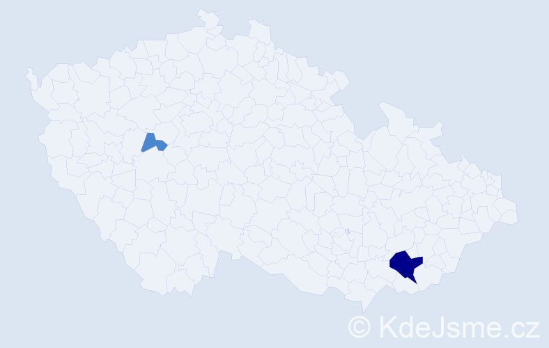 Příjmení: 'Haj', počet výskytů 4 v celé ČR