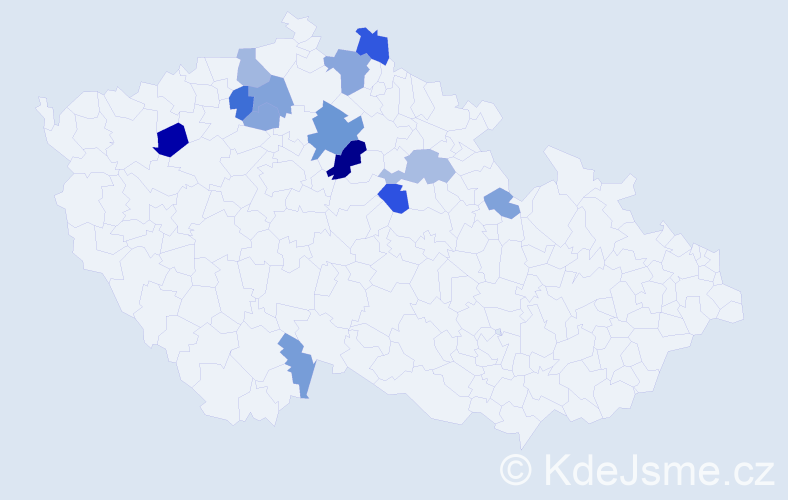Příjmení: 'Forchtnerová', počet výskytů 29 v celé ČR