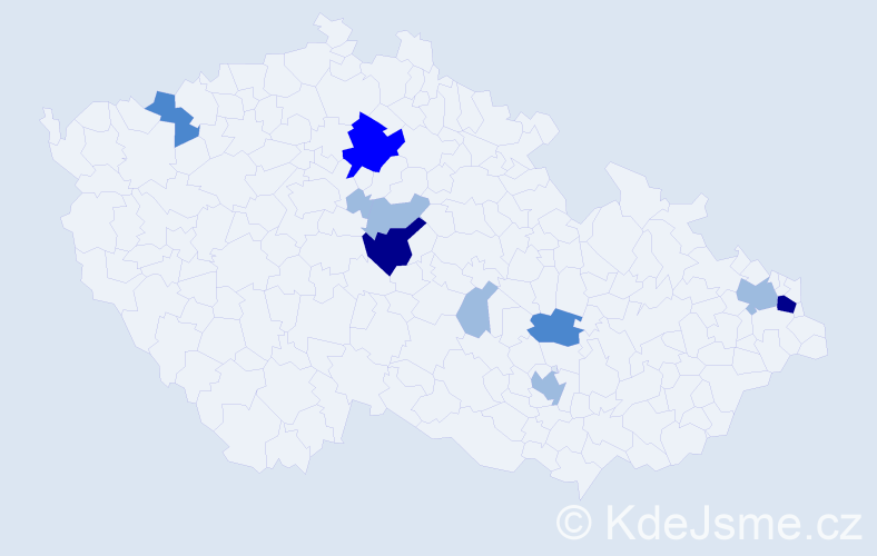 Příjmení: 'Renáč', počet výskytů 20 v celé ČR