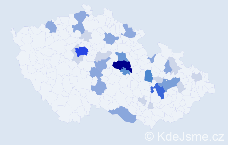 Příjmení: 'Kudyn', počet výskytů 90 v celé ČR