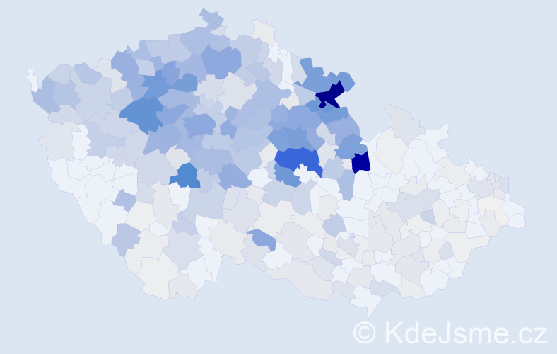 Příjmení: 'Jirásek', počet výskytů 2195 v celé ČR