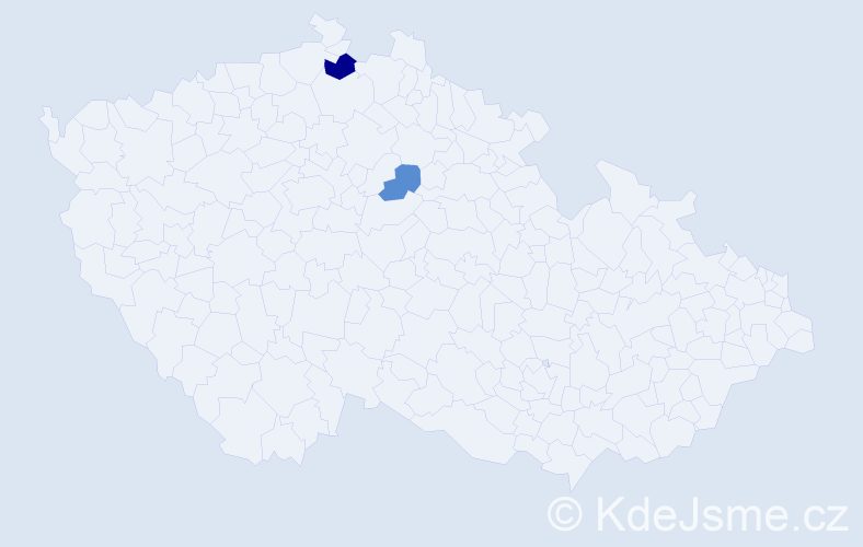 Příjmení: 'Bumberová', počet výskytů 6 v celé ČR