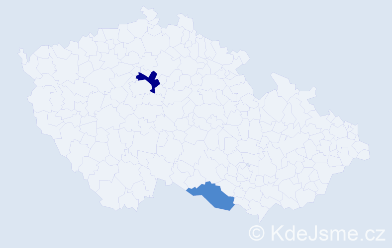 Příjmení: 'Fuidl', počet výskytů 3 v celé ČR