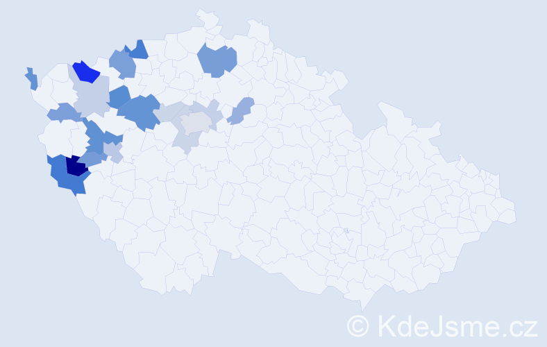 Příjmení: 'Hamata', počet výskytů 38 v celé ČR