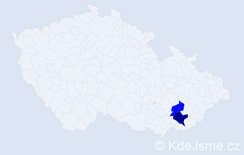 Příjmení: 'Řepňáková', počet výskytů 5 v celé ČR