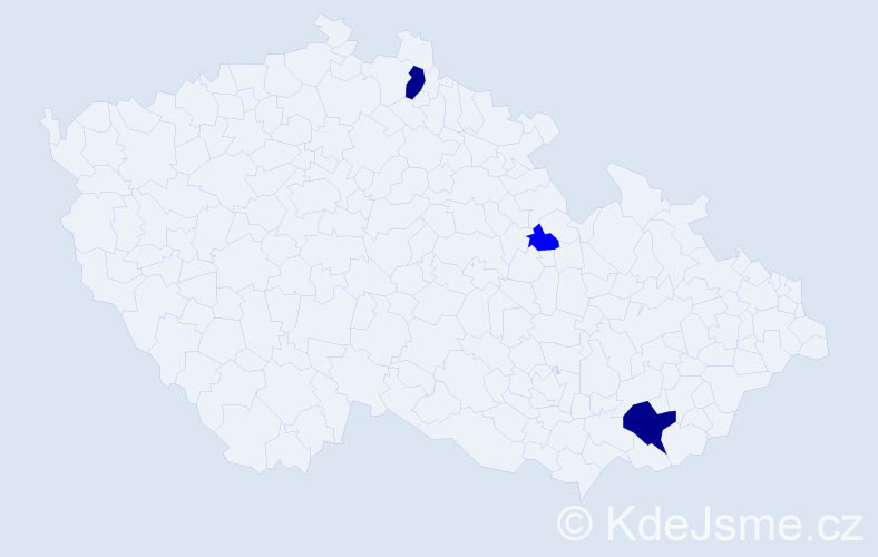 Příjmení: 'Kauc', počet výskytů 8 v celé ČR