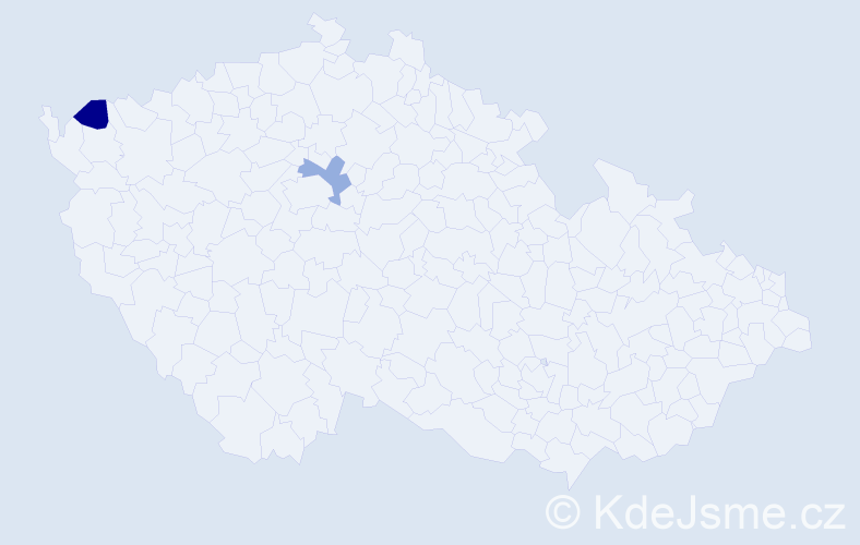 Příjmení: 'Hubaty', počet výskytů 4 v celé ČR