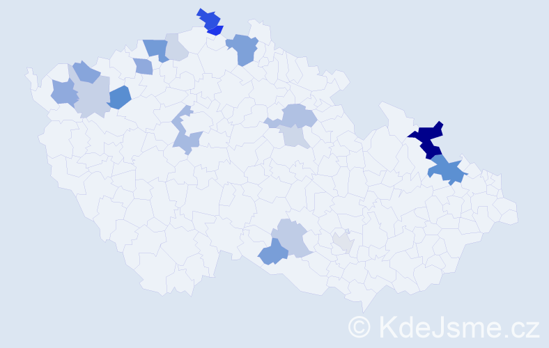 Příjmení: 'Puschová', počet výskytů 40 v celé ČR