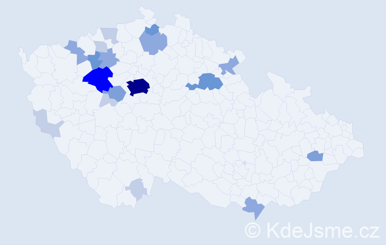Příjmení: 'Štysová', počet výskytů 52 v celé ČR
