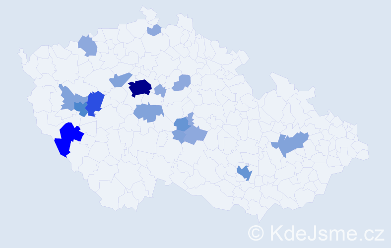 Příjmení: 'Weingärtnerová', počet výskytů 44 v celé ČR