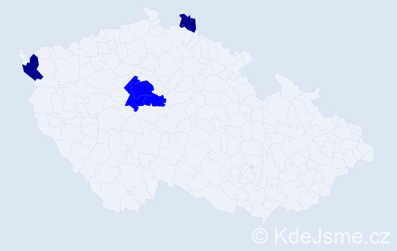 Příjmení: 'Kompitová', počet výskytů 12 v celé ČR