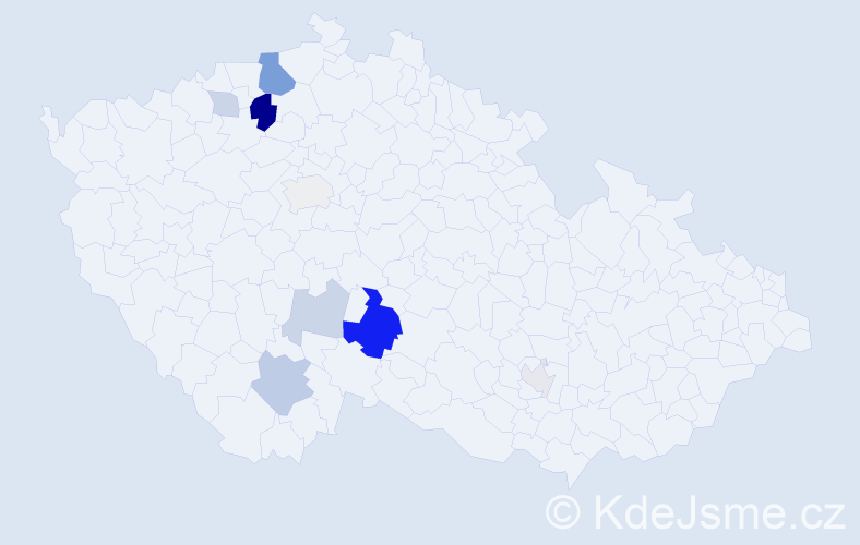 Příjmení: 'Reinhartová', počet výskytů 22 v celé ČR