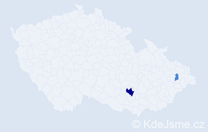 Příjmení: 'Masud', počet výskytů 4 v celé ČR
