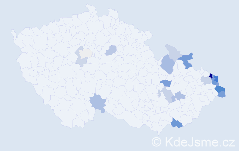 Příjmení: 'Krzystek', počet výskytů 75 v celé ČR