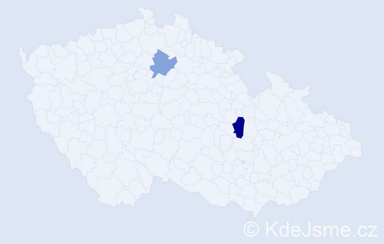 Příjmení: 'Fedrzel', počet výskytů 5 v celé ČR