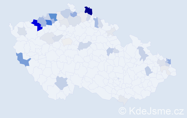 Příjmení: 'Faková', počet výskytů 165 v celé ČR