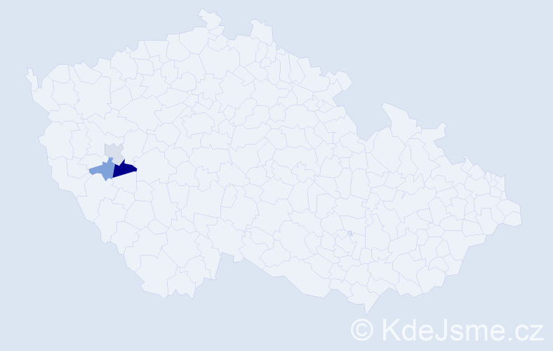 Příjmení: 'Rančovová', počet výskytů 4 v celé ČR