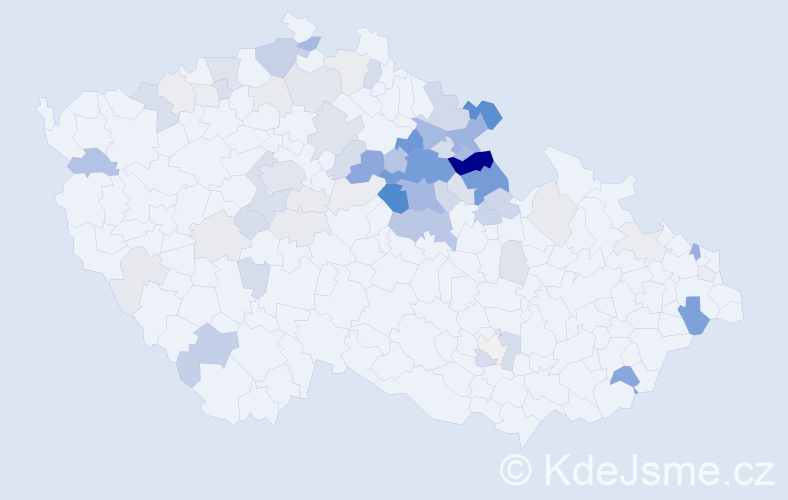 Příjmení: 'Školník', počet výskytů 232 v celé ČR