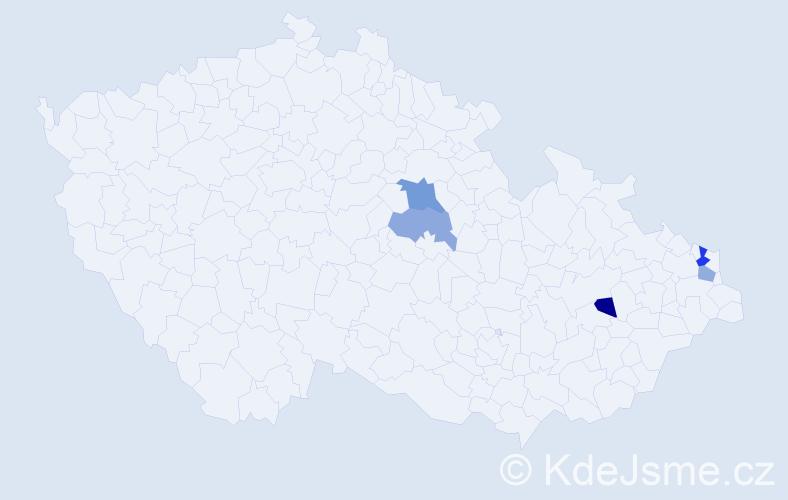 Příjmení: 'Kuršteinová', počet výskytů 7 v celé ČR