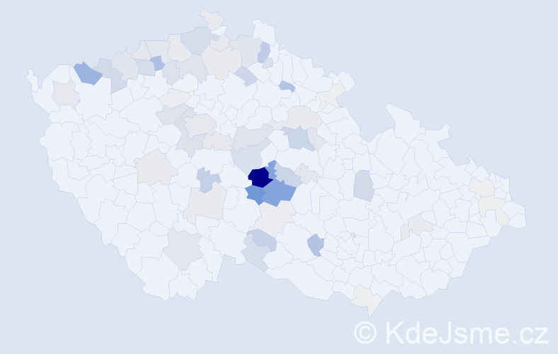 Příjmení: 'Choutka', počet výskytů 251 v celé ČR