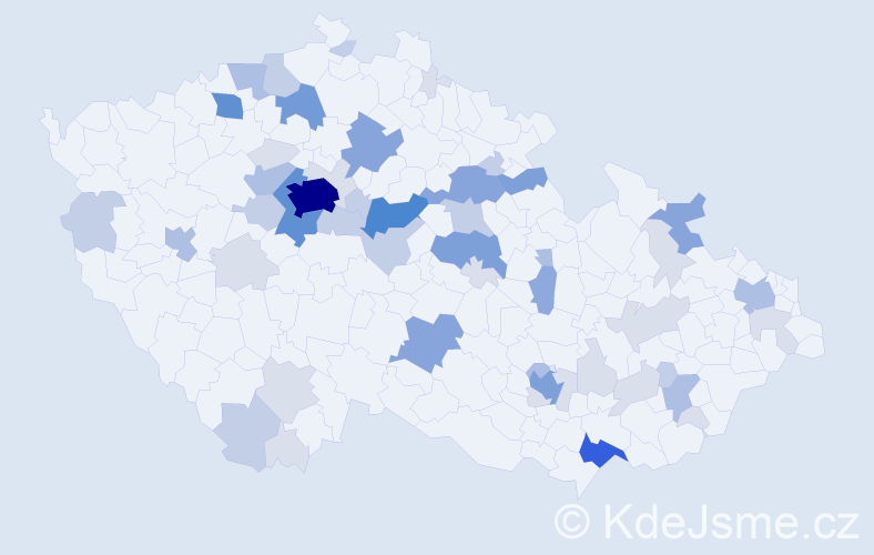 Příjmení: 'Olexa', počet výskytů 170 v celé ČR