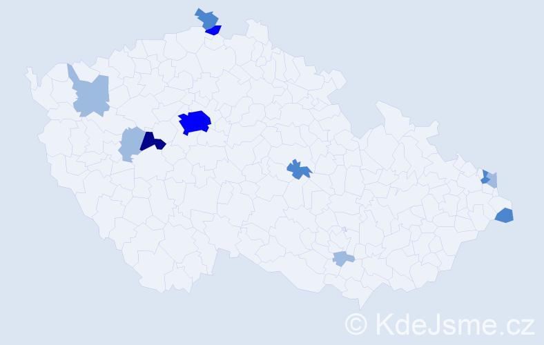 Příjmení: 'Beniačová', počet výskytů 22 v celé ČR
