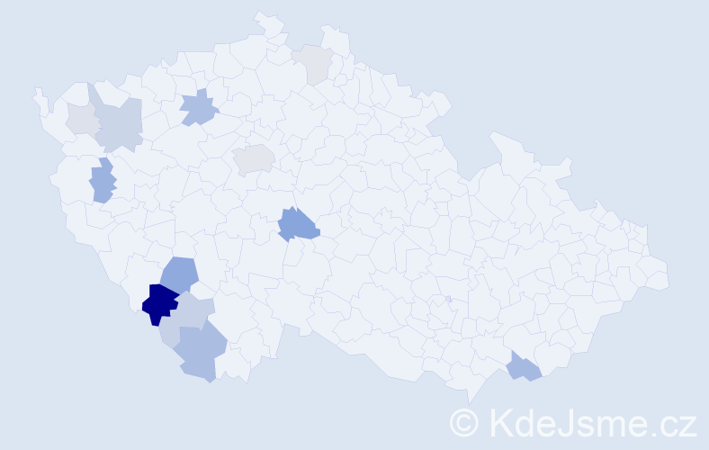 Příjmení: 'Suchlová', počet výskytů 29 v celé ČR